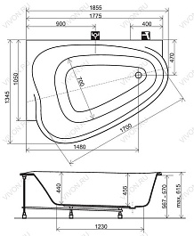 Ravak  Акриловая ванна Love Story R – фотография-3